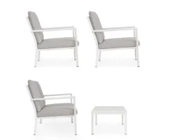 New Bizzotto SET4 SALOTTO C-C KONNOR BIANCO CX21