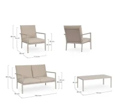 Hot Bizzotto SET4 SALOTTO C-C KONNOR RASTIN