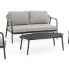 Bizzotto SET4 SALOTTO C-C MIRAVET ANTRACITE/KHAKI