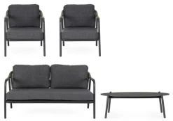 New Bizzotto SET4 SALOTTO C-C MIRAVET ANT/VERDE