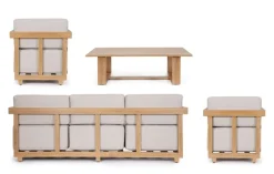 Outlet Bizzotto SET4 SALOTTO IN ALLUMINIO NATURALE- THESEUS