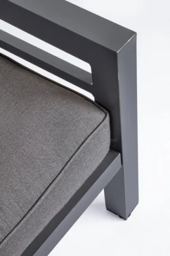 Discount Bizzotto SET4 SALOTTO IN ALLUMINIO ANTRACITE PG61 - HENDRIX