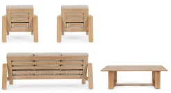 Hot Bizzotto SET4 SALOTTO IN ALLUMINIO NATURALE- BALTIC