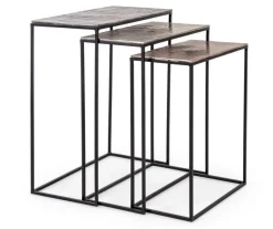 Outlet Bizzotto SET3 TAVOLINI IN ALLUMINIO - TAHIR