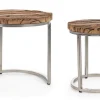 Clearance Bizzotto SET2 TAVOLINI ALTI IN LEGNO RICICLATO - RAFTER