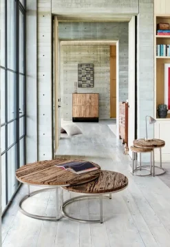 Best Bizzotto SET2 TAVOLINI BASSI IN LEGNO RICICLATO - RAFTER