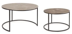Outlet Bizzotto SET2 TAVOLINI IN ALLUMINIO X34 - AMIRA