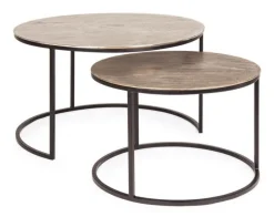 Outlet Bizzotto SET2 TAVOLINI IN ALLUMINIO X34 - AMIRA