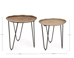 Hot Bizzotto SET2 TAVOLINI IN ALLUMINIO X73 - AMIRA