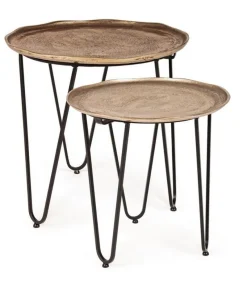 Hot Bizzotto SET2 TAVOLINI IN ALLUMINIO X73 - AMIRA