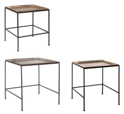 Bizzotto SET3 TAVOLINI IN ALLUMINIO - AMIRA