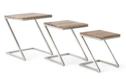 Clearance Bizzotto SET3 TAVOLINI IN LEGNO - OSBERT