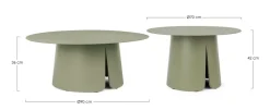 Sale Bizzotto SET2 TAVOLINO BRYAN D70+90 AVOCADO