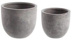Sale Bizzotto SET2 VASO CEMENT TO BASSO GRIGIO