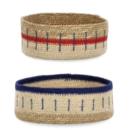 Online Bizzotto SET2 VASSOIO DECORAT NINH NAT BLU ROSSO