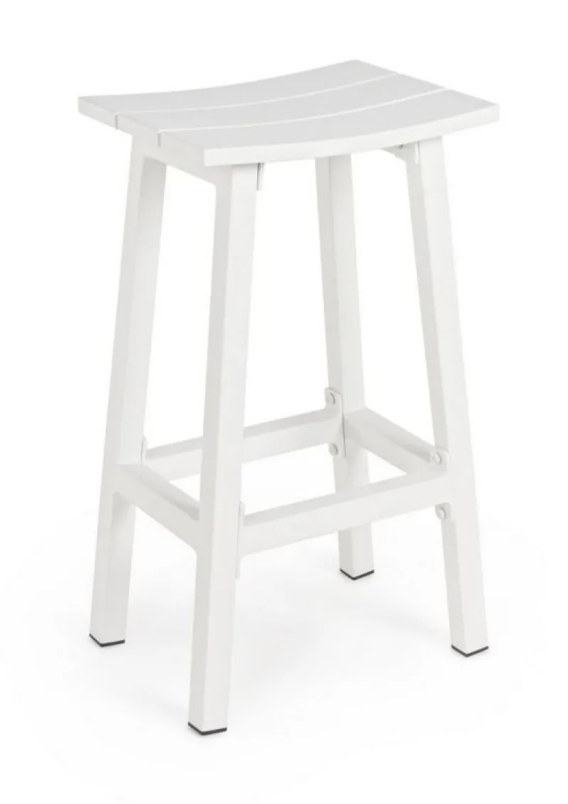 Clearance Bizzotto SGABELLO BAR IN ALLUMINIO BIANCO YK11 - SKIPPER