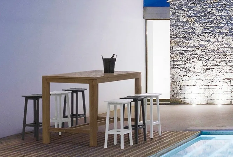 Clearance Bizzotto SGABELLO BAR IN ALLUMINIO BIANCO YK11 - SKIPPER