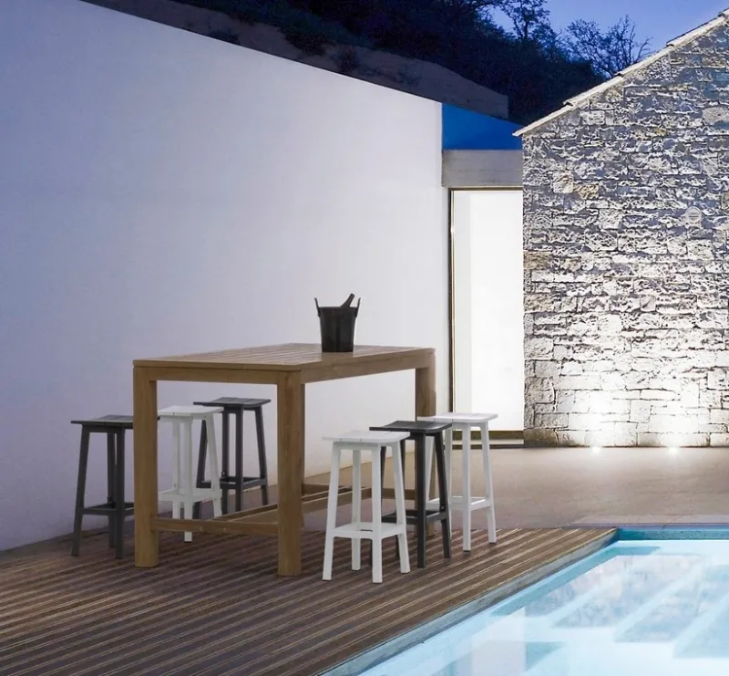 Clearance Bizzotto SGABELLO BAR IN ALLUMINIO BIANCO YK11 - SKIPPER