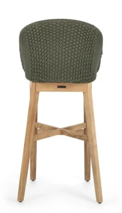 Bizzotto SGABELLO BAR IN CORDA PER ESTERNO VERDE - COACHELLA