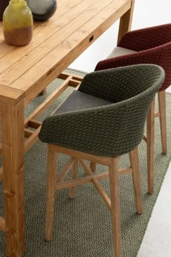 Bizzotto SGABELLO BAR IN CORDA PER ESTERNO VERDE - COACHELLA