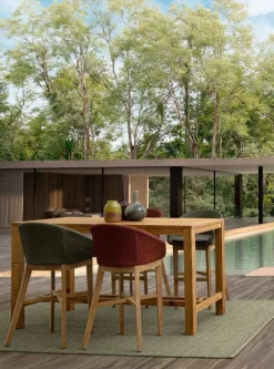 Bizzotto SGABELLO BAR IN CORDA PER ESTERNO VERDE - COACHELLA