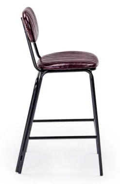 Hot Bizzotto SGABELLO BAR IN ECOPELLE BORDEAUX - DEBBIE