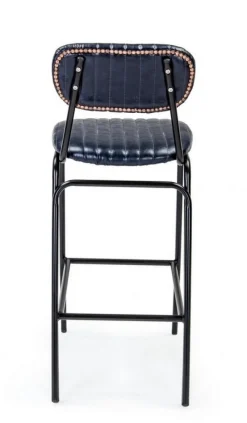 Clearance Bizzotto SGABELLO BAR IN ECOPELLE BLU - DEBBIE
