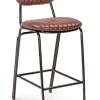 Bizzotto SGABELLO BAR IN ECOPELLE ARANCIO SCURO - DEBBIE
