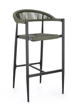Outlet Bizzotto SGABELLO BAR JANDIA ANTRACITE/VERDE