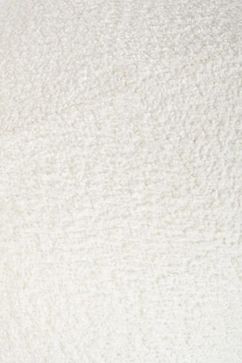 Clearance Bizzotto SGABELLO EFFETTO BOUCLE' BIANCO - DAYLA