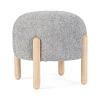 Sale Bizzotto SGABELLO EFFETTO BOUCLE' GRIGIO CHIARO - DAYLA