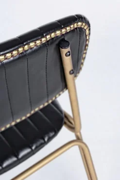 Discount Bizzotto SGABELLO IN ECOPELLE NERO - ADDY