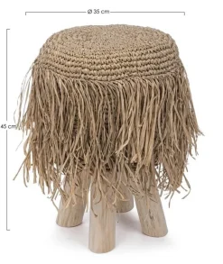 Sale Bizzotto SGABELLO IN FIBRE NATURALI G02 - FLORINDA
