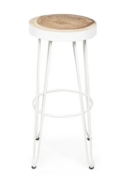 Outlet Bizzotto SGABELLO IN LEGNO BIANCO - RAKEL