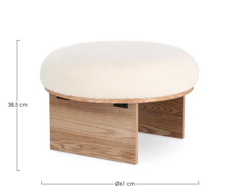 Discount Bizzotto SGABELLO IN TESSUTO NATURALE - ANNUSKA