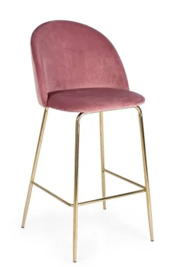 New Bizzotto SGABELLO IN VELLUTO BLUSH - CARRY