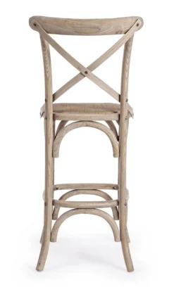 Hot Bizzotto SGABELLOBAR IN LEGNO GRIGIO NATURALE - CROSS