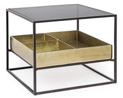 Clearance Bizzotto TAVOLINO CON CONTENITORE IN METALLO - MAVILA