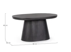 Outlet Bizzotto TAVOLINO FUJI OVALE 80X56