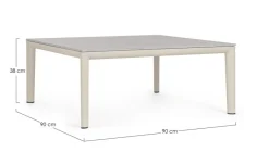 Sale Bizzotto TAVOLINO GERALD 90X90 PELICAN