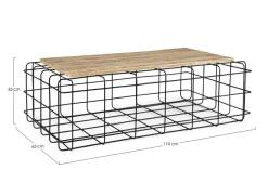 Bizzotto TAVOLINO IN ACCIAIO 110X65 - TRELLIS