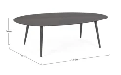 Discount Bizzotto TAVOLINO IN ALLUMINIO ANTRACITE YK13 - RIDLEY