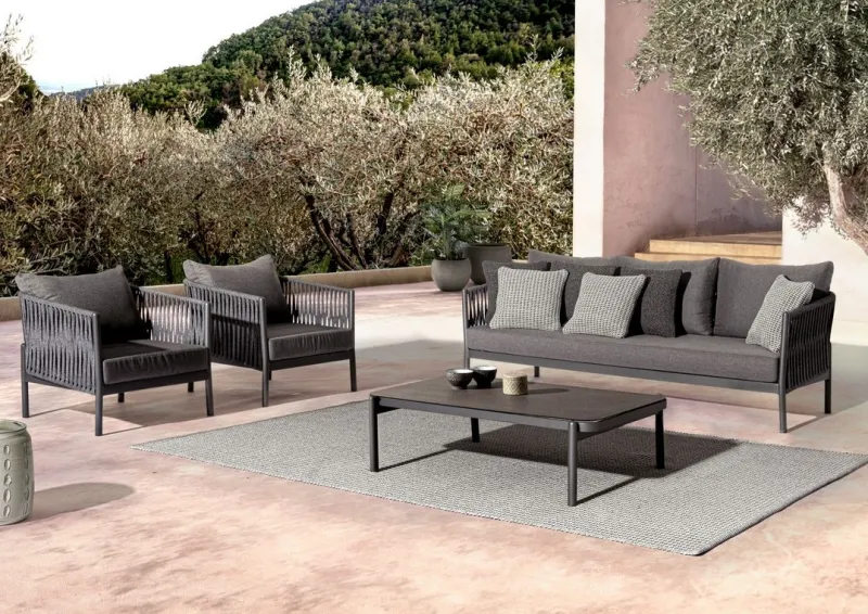 Best Bizzotto TAVOLINO IN ALLUMINIO ANTRACITE WG21 - FLORENCIA