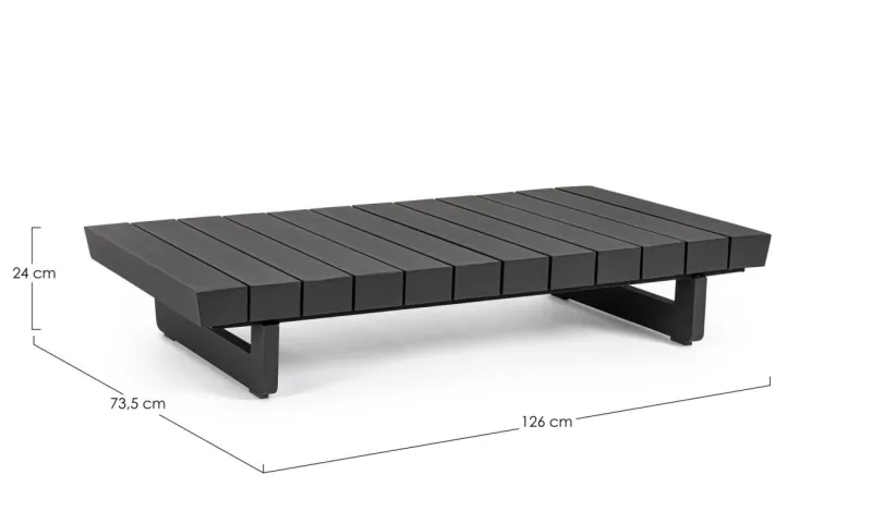 Discount Bizzotto TAVOLINO IN ALLUMINIO ANTRACITE WG21 - INFINITY