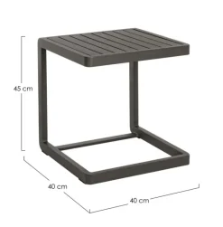 Clearance Bizzotto TAVOLINO IN ALLUMINIO ANTRACITE CX23 - KONNOR