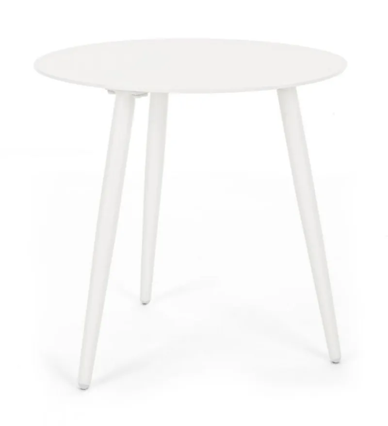 Clearance Bizzotto TAVOLINO IN ALLUMINIO D50 BIANCO YK11 - RIDLEY