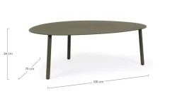 Sale Bizzotto TAVOLINO IN ALLUMINIO OLIV QS24 - SPARKY