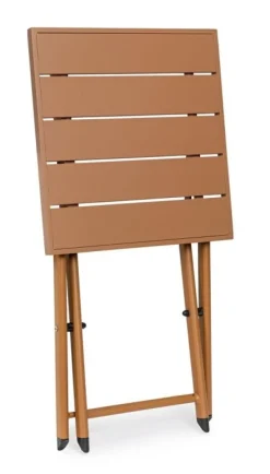 Clearance Bizzotto TAVOLINO IN ALLUMINIO PECAN - TAYLOR