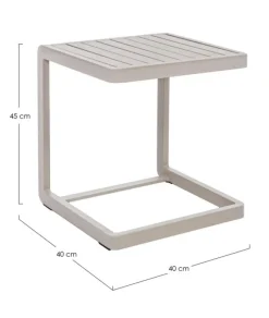 Discount Bizzotto TAVOLINO IN ALLUMINIO 40X40 - KONNOR RASTIN