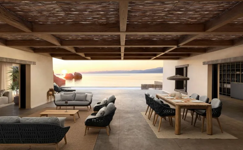 New Bizzotto TAVOLINO IN CORDA 120X70 - TAMIRES